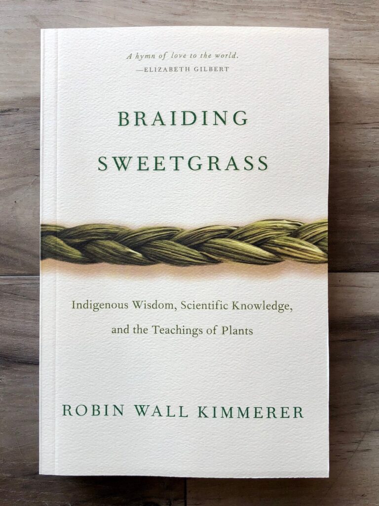 Book cover of Braiding Sweetgrass